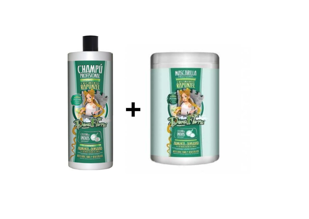 PROMOCIÓN Champú + Acondicionador CRECIMIENTO RAPUNZEL – 1 Litro+1 Litro